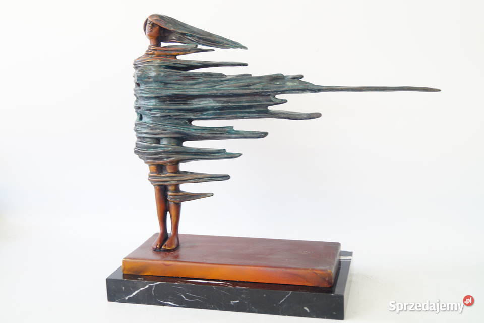 Kobieta na wietrze styl Salvador Figura z brązu Gizałki sprzedam