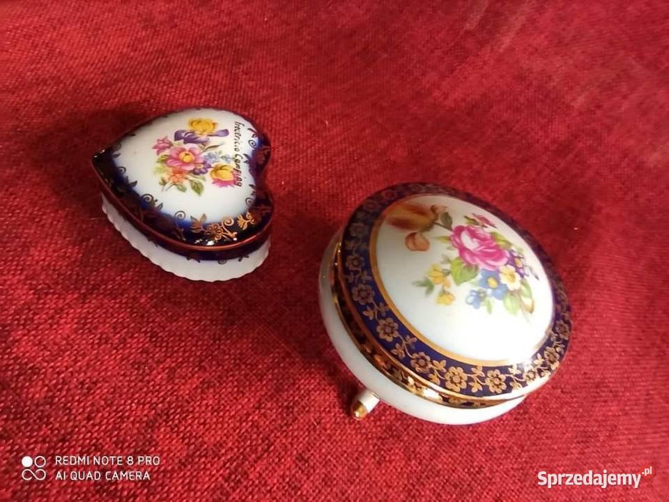 Puzderko serduszko Kobalt Porcelana i szkło Gdańsk