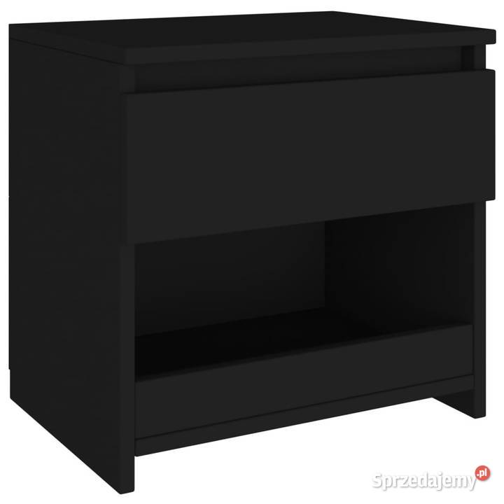 Szafki nocne 2 czarne 40x30x39 materiał Warszawa