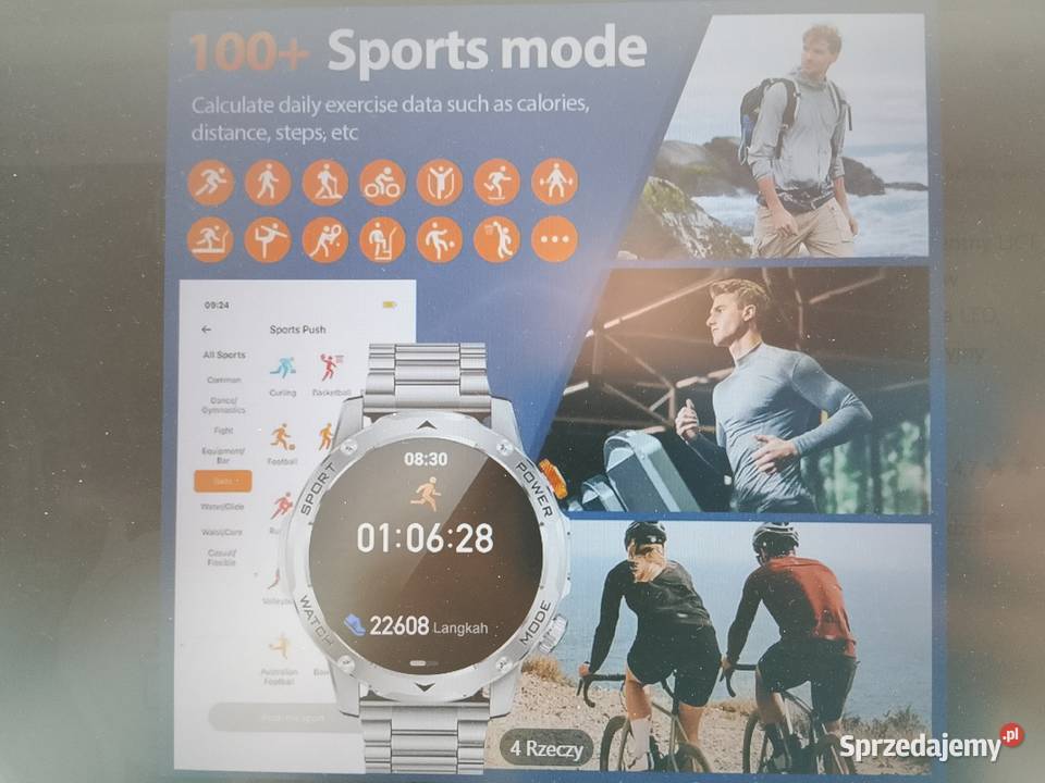 Smartwatch 2025r bateria 1000 mAh piękny nowy Męskie Zgierz sprzedam