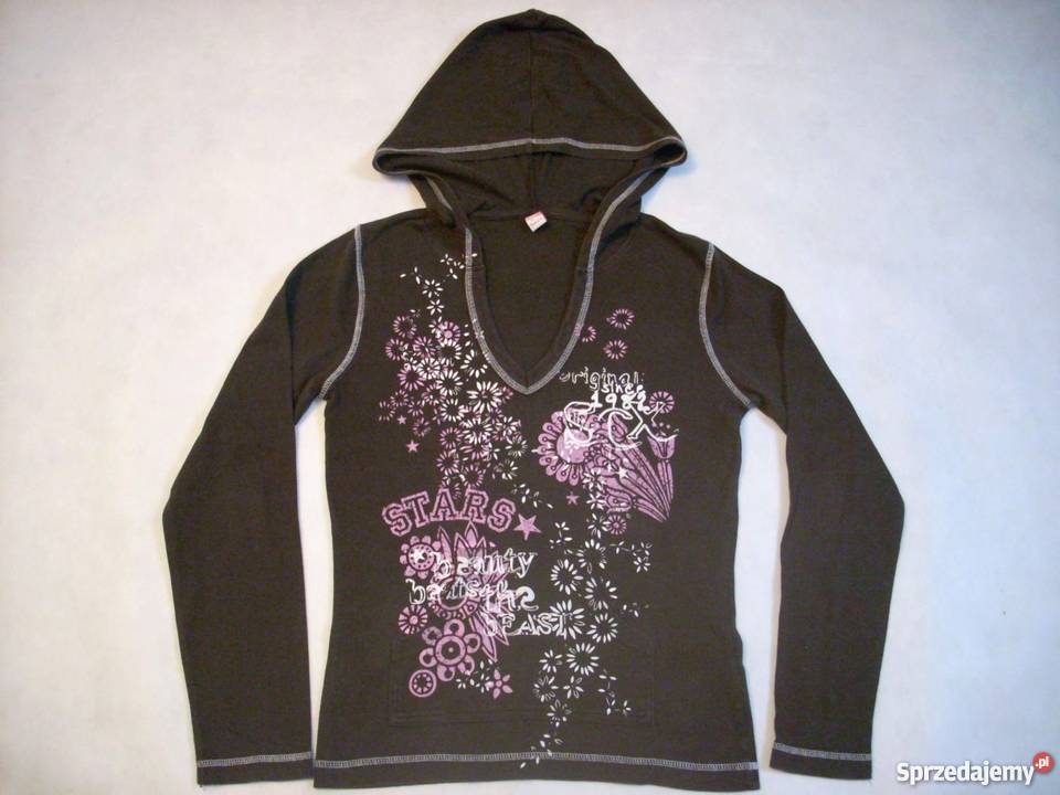 BLUZA z kapturem j nowa nadruk M L Nowy Sącz