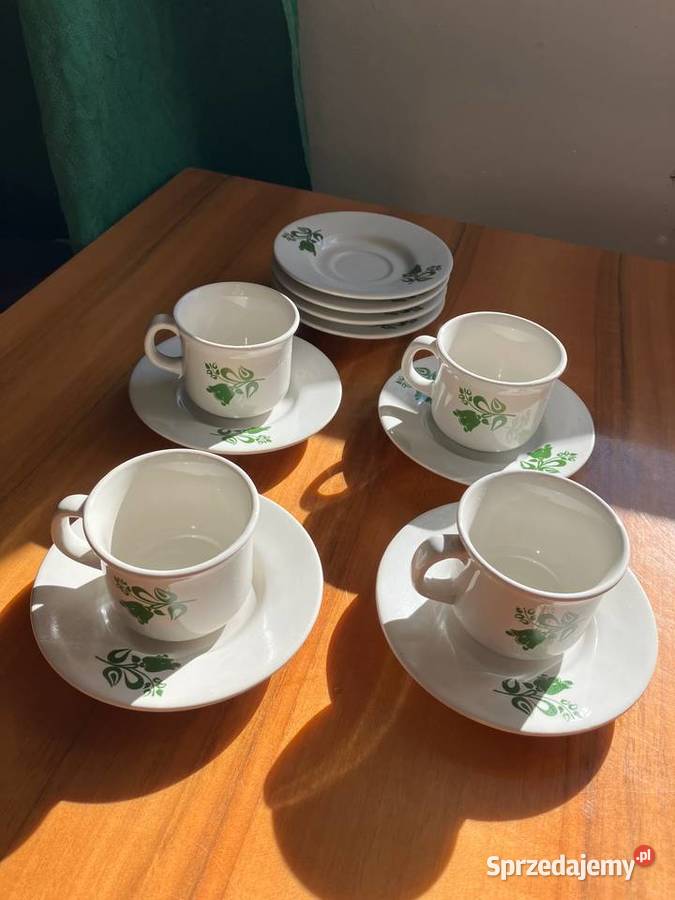 Serwis kawowy Tułowice porcelana konwalie kwiaty Porcelana i szkło Nisko
