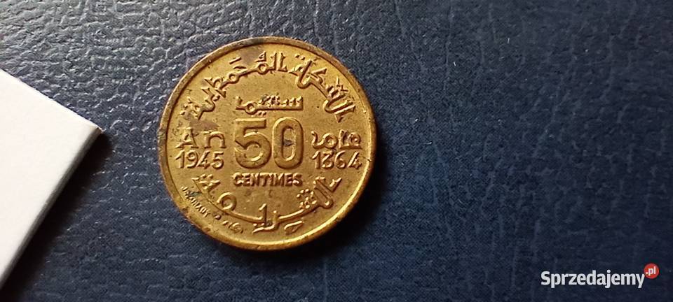 Stare monety 50 cent 1945 Maroko podkarpackie Lesko sprzedam