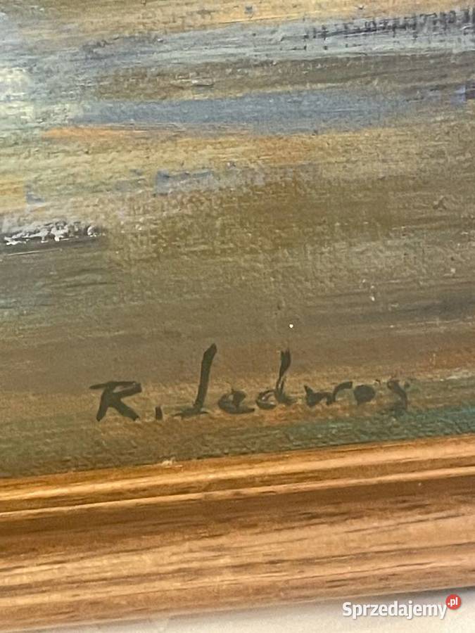 Władysławowo obraz olejny na płyci Ryszard Kraków