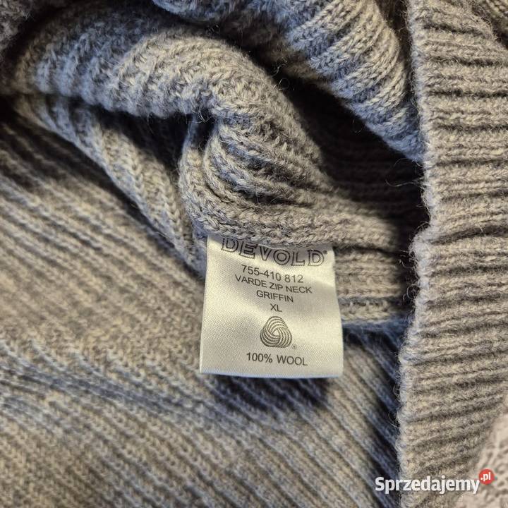 Sweter męski Devold r XL 100 wełna Pabianice
