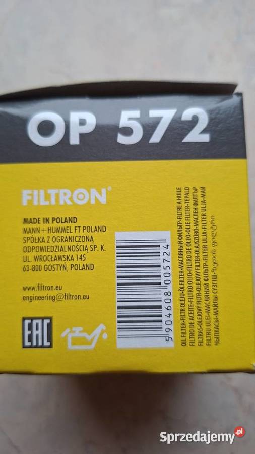 Filtron OP 572 Filtr oleju Wrocław
