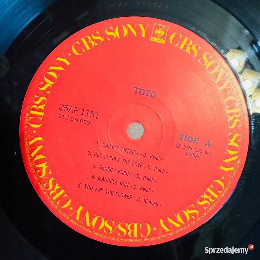 Toto Toto I Space Night EXNM Japan Obi LP 1978 mazowieckie Warszawa