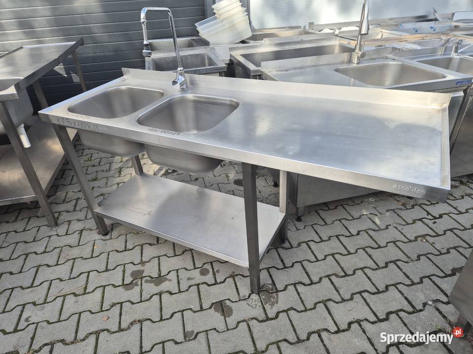ZLEW GASTRONOMICZNY 2 KOMOROWY Z MIEJSCEM NA