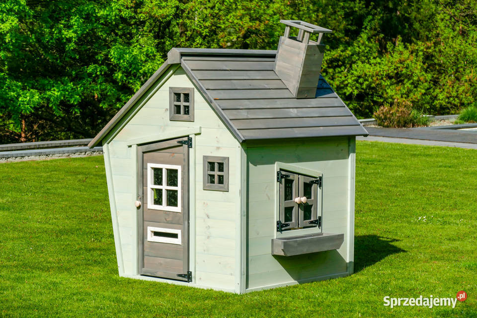 Drewniany domek ogrodowy skośny Trzemeśnia