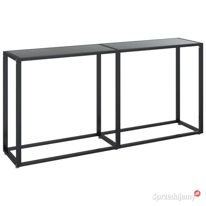 Konsola czarna 160x35x755 szkło hartowane Stoły Warszawa