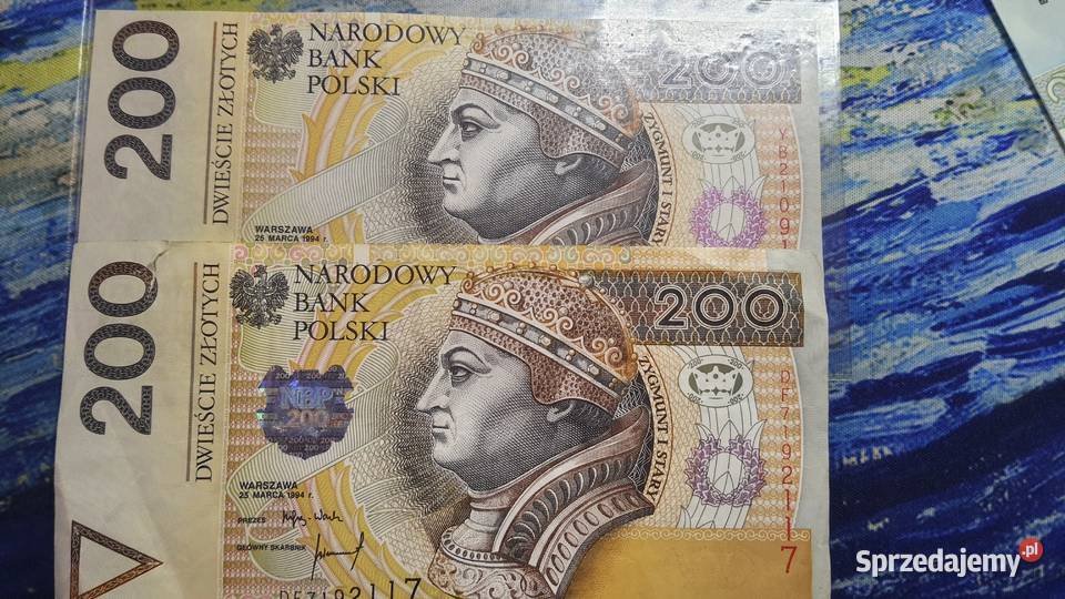 Rzadkosc 200 Złotych 1994 YB błąd druku BRAK Warszawa