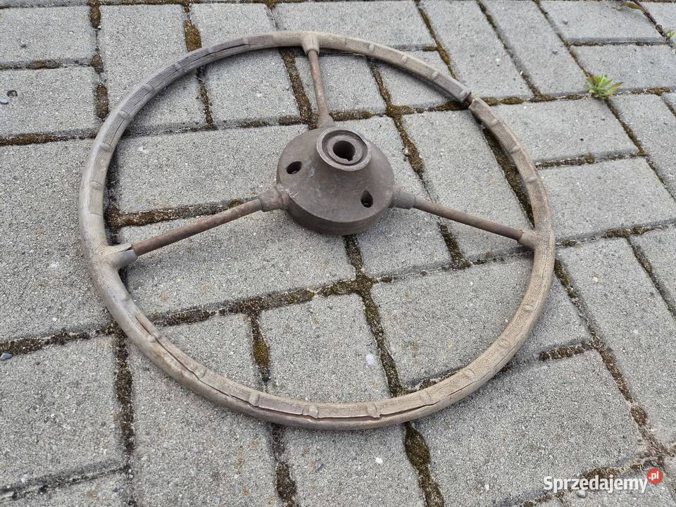 Stara kierownica zabytkowy samochód Wanderer Kdf Janów Lubelski