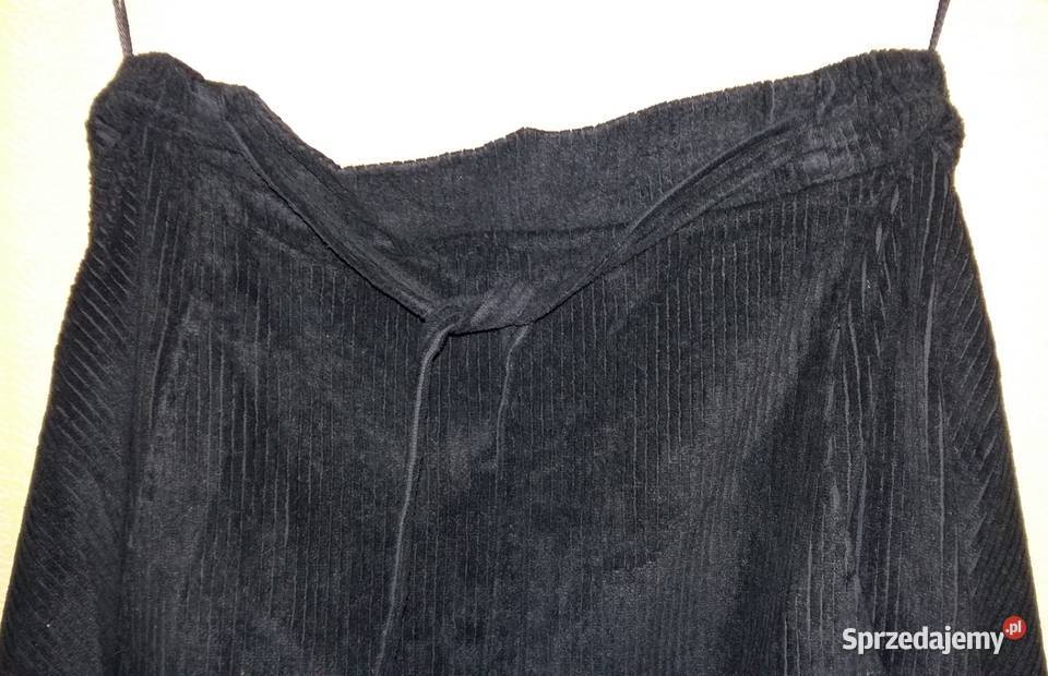 Czarna spódnica sztruksowa midiSpódniczka Spódnice i sukienki Łódź