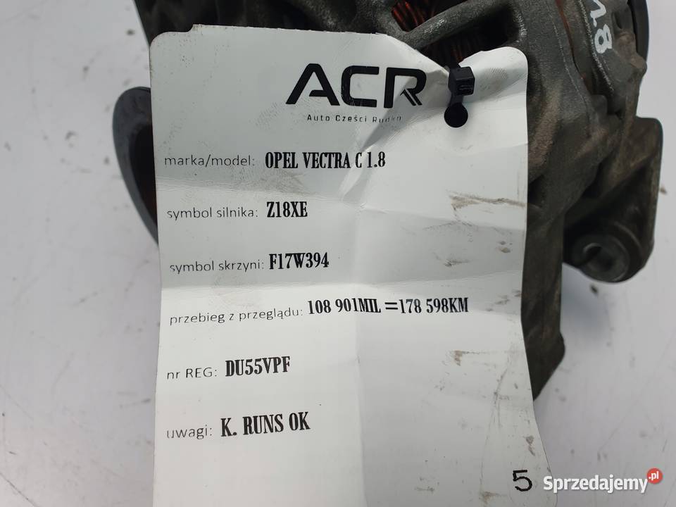 ALTERNATOR Opel Vectra C Astra H 18 16V Bosch Chełm