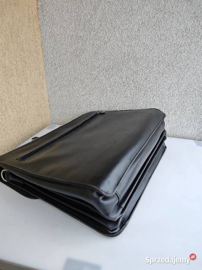 Teczka skórzana italy Transit kolor czarny Olecko