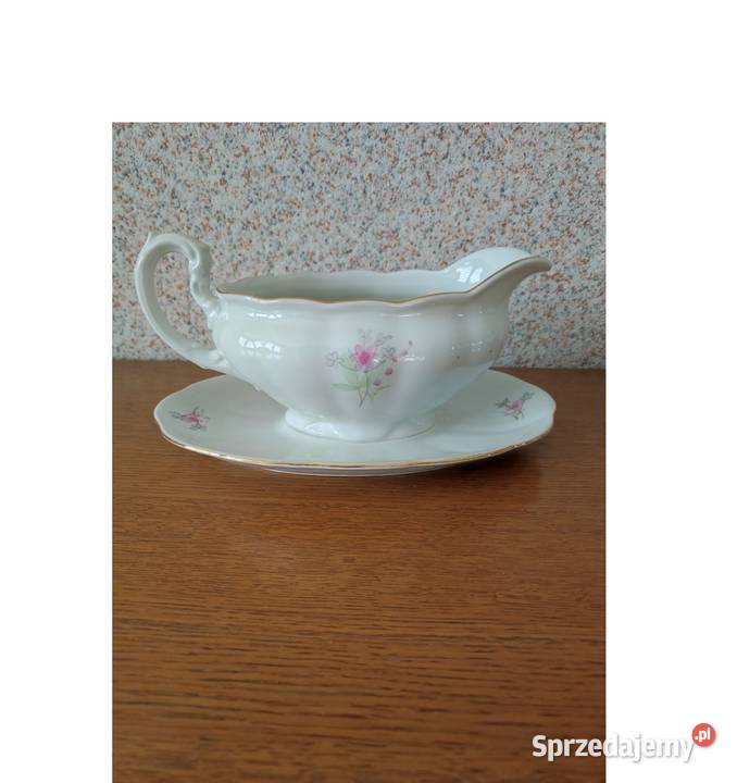 porcelanowa sosjerka złocenia Karolina
