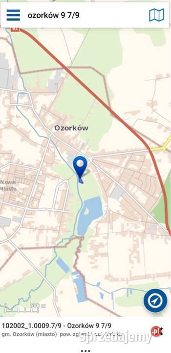 Działka rzece centrum miasta możliwe inwestycje Ozorków sprzedam