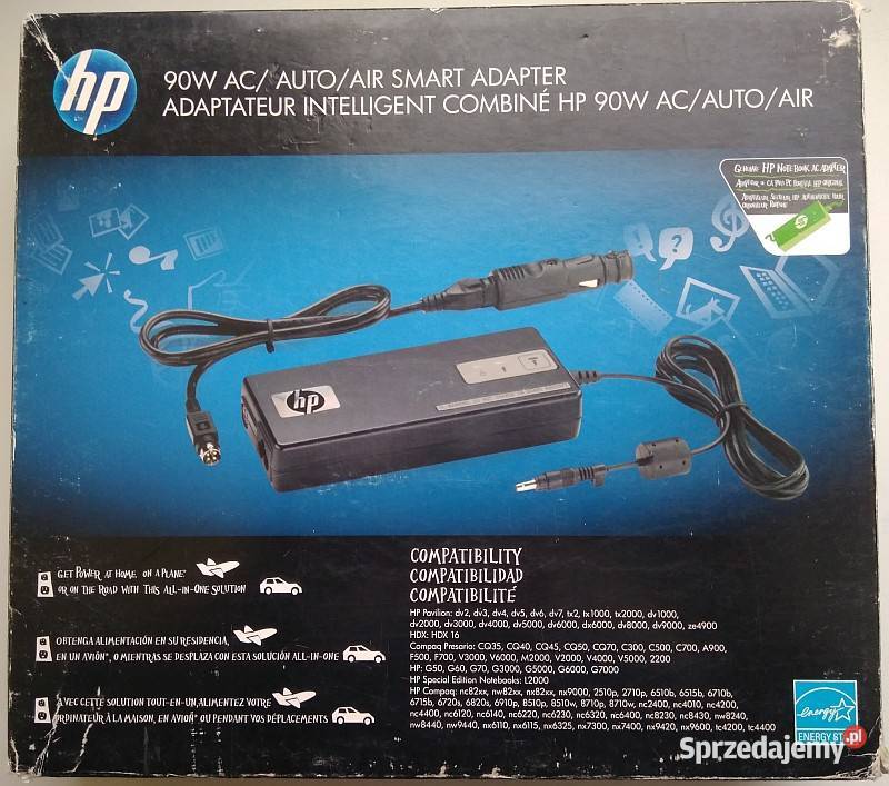 HP ZASILACZ PODRÓŻNY 90W COMBO AC ADAPTER Pozostałe