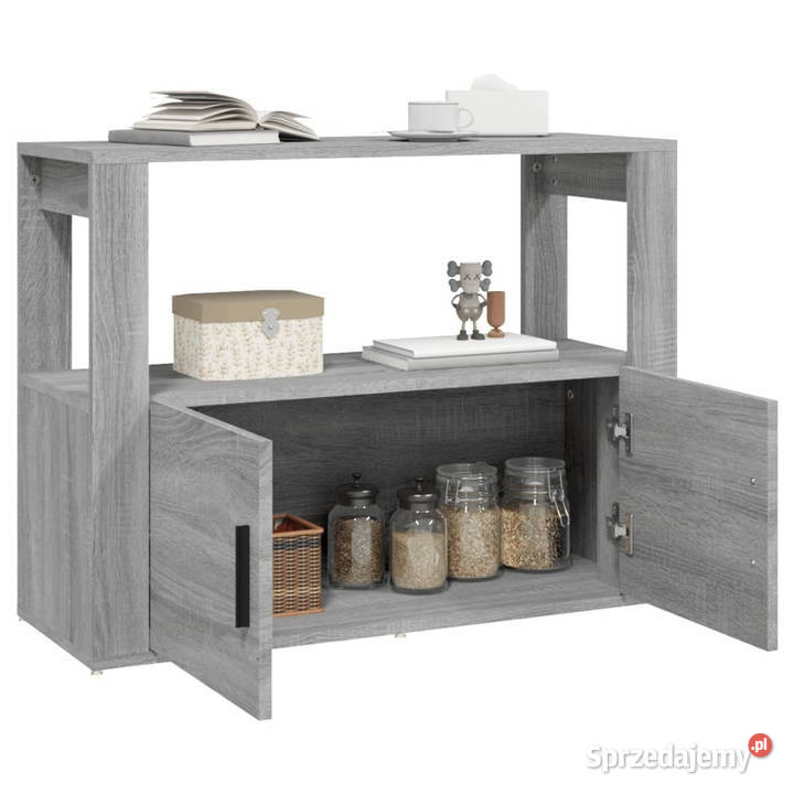 Szafka szary dąb sonoma 80x30x60 materiał