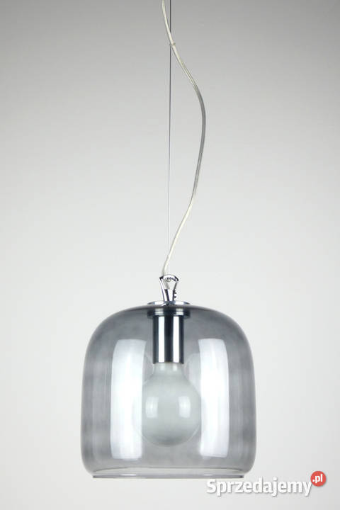 Szklana lampa wisząca walec na lince ROLLSBO Oświetlenie Nowe