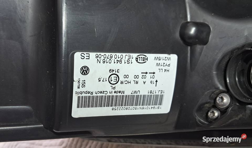 VW UP LAMPA PRAWA 1S1941016N
