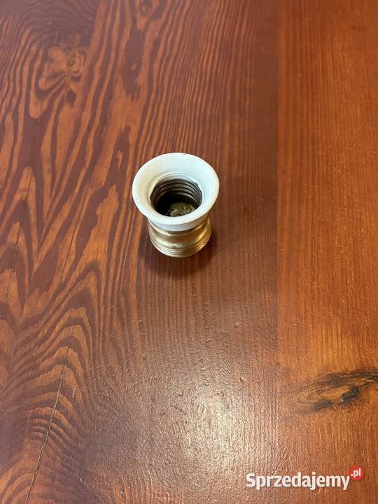 Stara przedwojenna oprawka mosiężna gwint E27 i śląskie Chudów