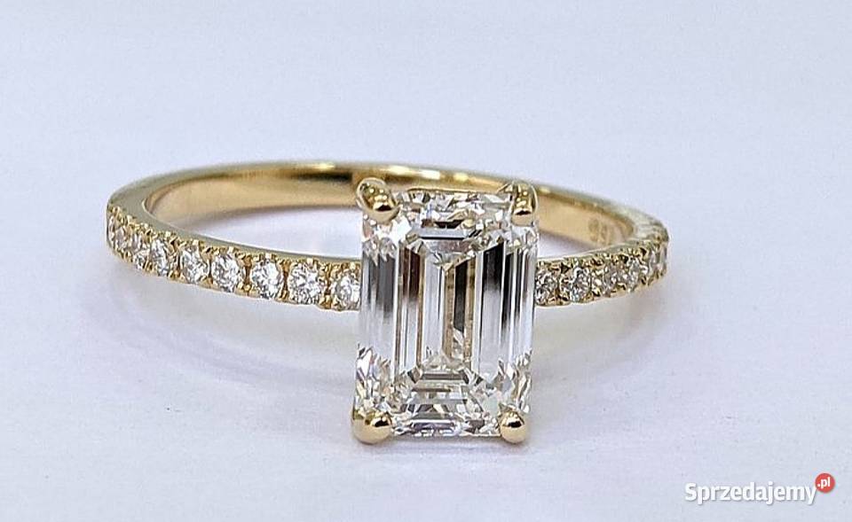 Pierścionek zaręczynowy złoto 14K diamenty IGI w złoto zachodniopomorskie