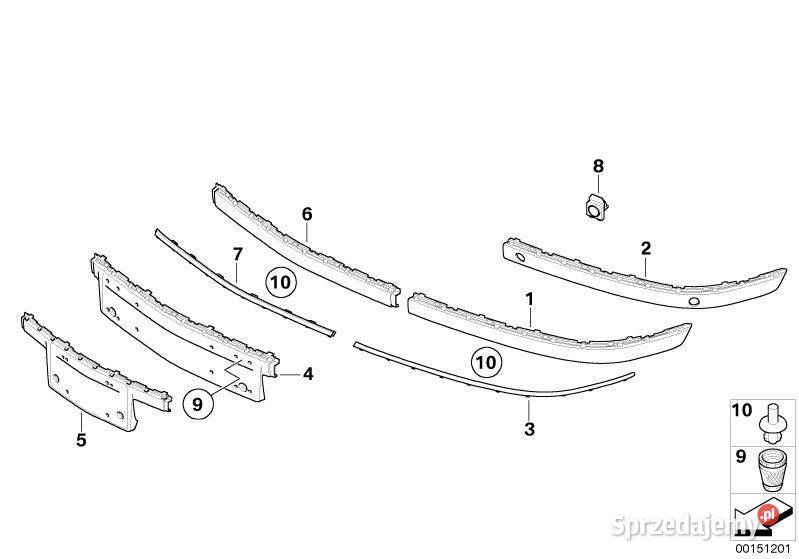 Listwa Zderzaka Przód E65 E66 51 11 7 142 246 Wrocław sprzedam
