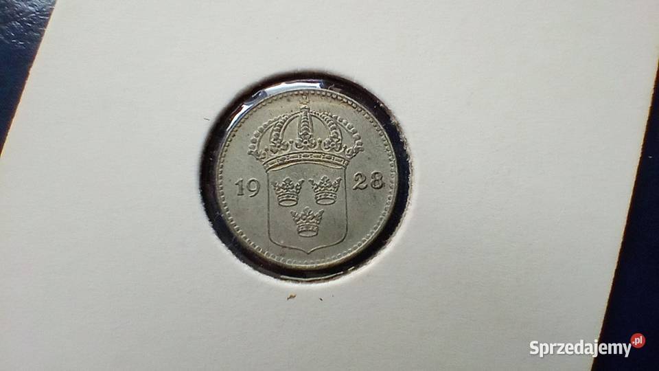 Stare monety 10 ore 1928 Szwecja srebro Numizmatyka