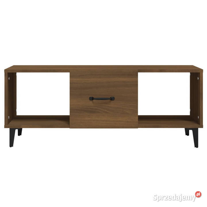 Stolik kawowy brązowy dąb 102x50x40 materiał Warszawa