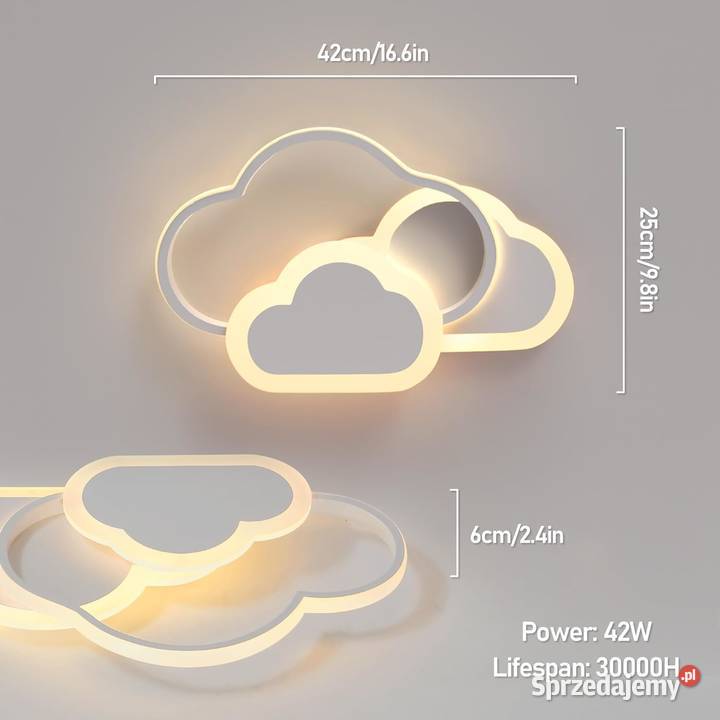 YUEEU Lampa sufitowa LED do pokoju dziecięcego z Bytom