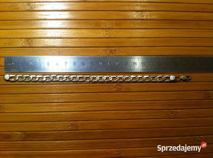 Srebrna męska bransoletka 1427g Próba 925 lubelskie