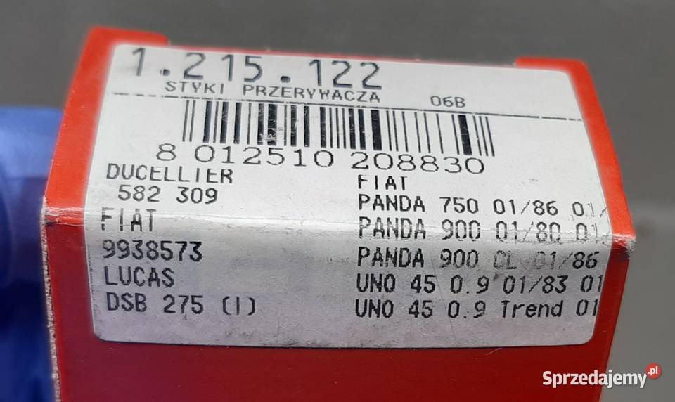 PRZERYWACZ ZAPŁONU FIAT PANDA 141 UNO 146