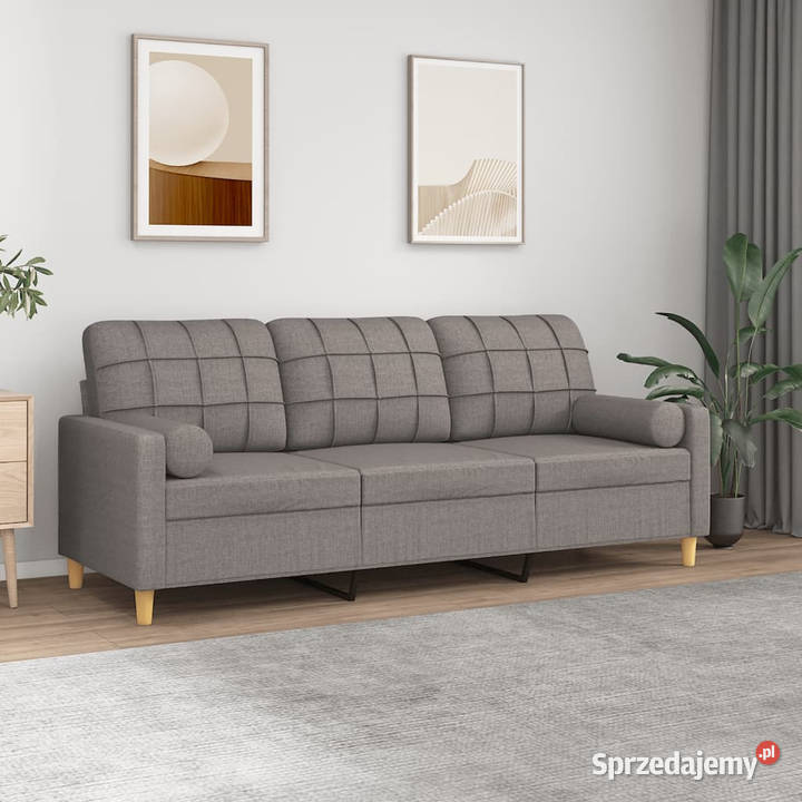 3osobowa sofa z poduszkami kolor taupe 180 Warszawa