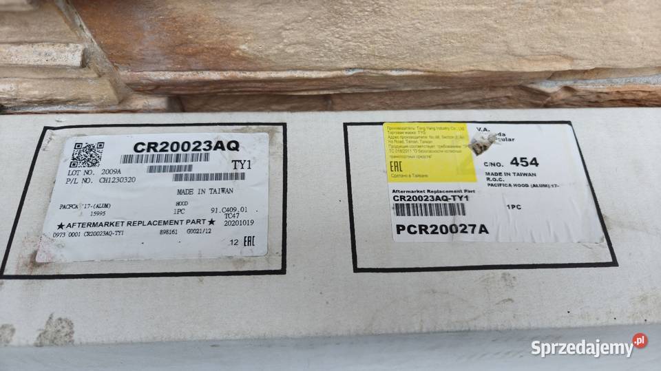 Maska aluminiowa Chrysler Pacifica 20172021 Słupsk