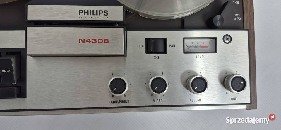Klasyczny Magnetofon Szpulowy Philips N4308 Biłgoraj