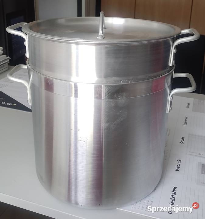Garnek z wkładem i pokrywką aluminiowy 13l sprzedam