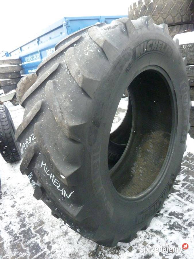 2x Opona używana rolnicza 62070R42 MICHELIN 1600 42cale Opony i felgi podlaskie Zaścianki