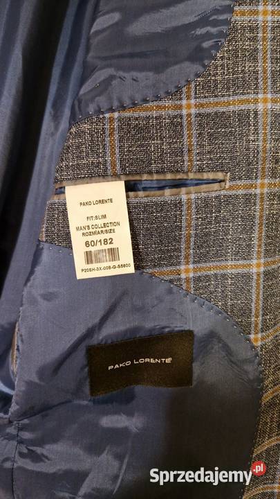 Męska MARYNARKA Pako Lorente Rozmiar 60 krata Rozmiar XXL lubelskie Lublin