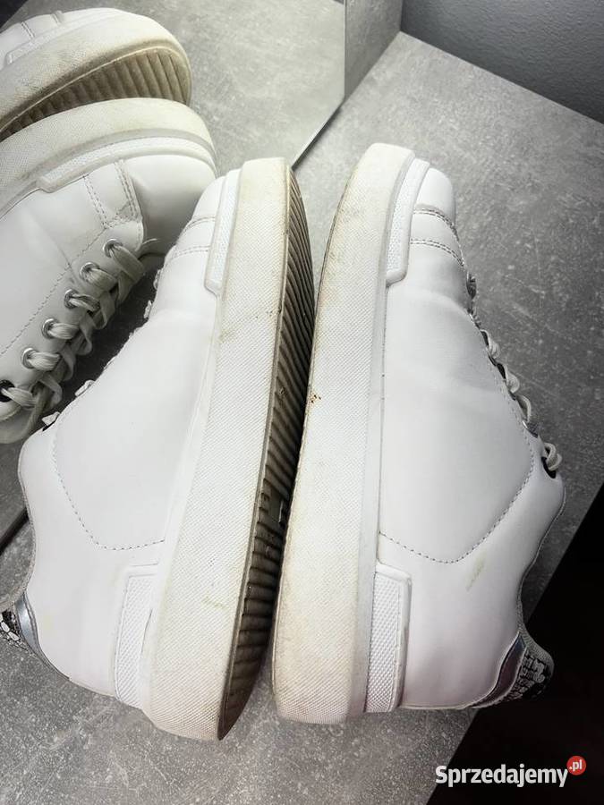 Sneakersy trampki białe z efektem skóry węża HIT inna podkarpackie Jasło