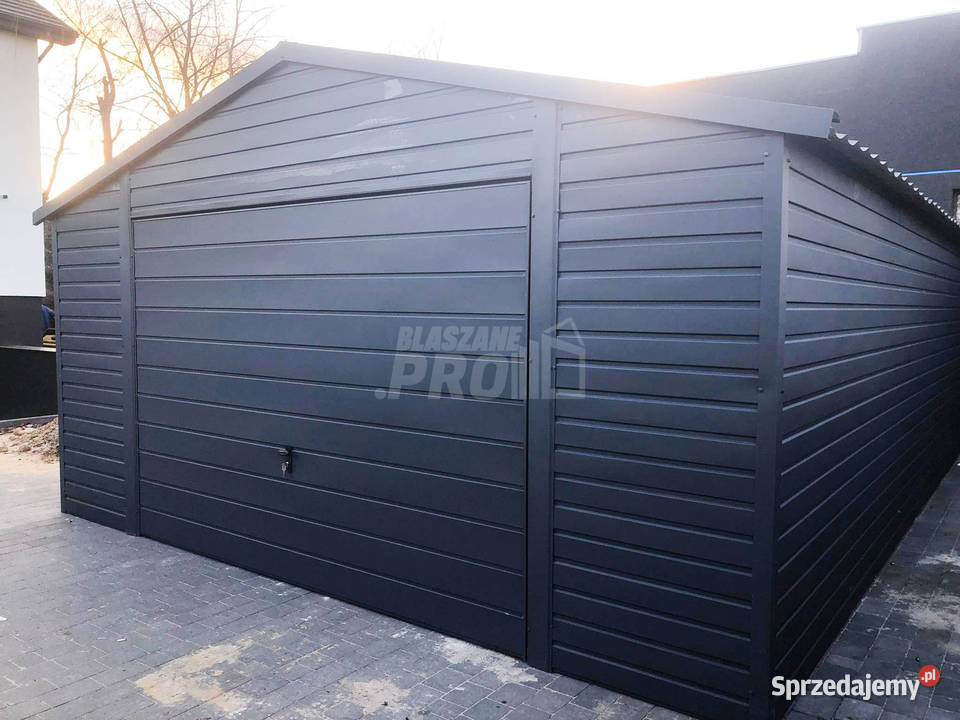 Garaz blaszany 5x7 Brama Antracyt Dach 35m2 Rzeszów