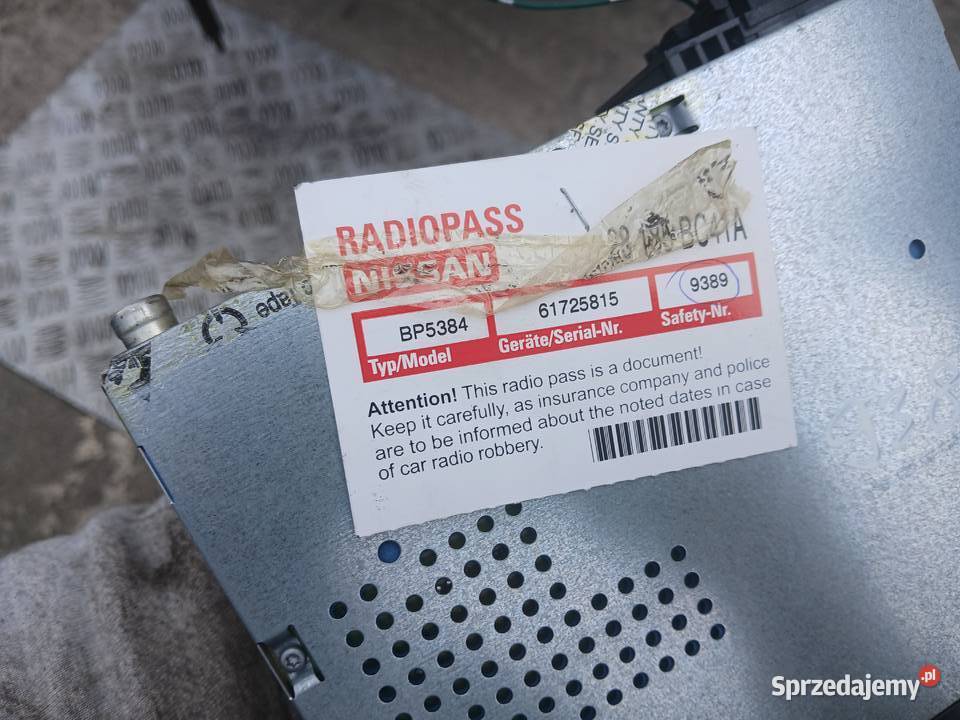 Radio fabryczne oryginalne Nissan Micra K12 kod Radłów
