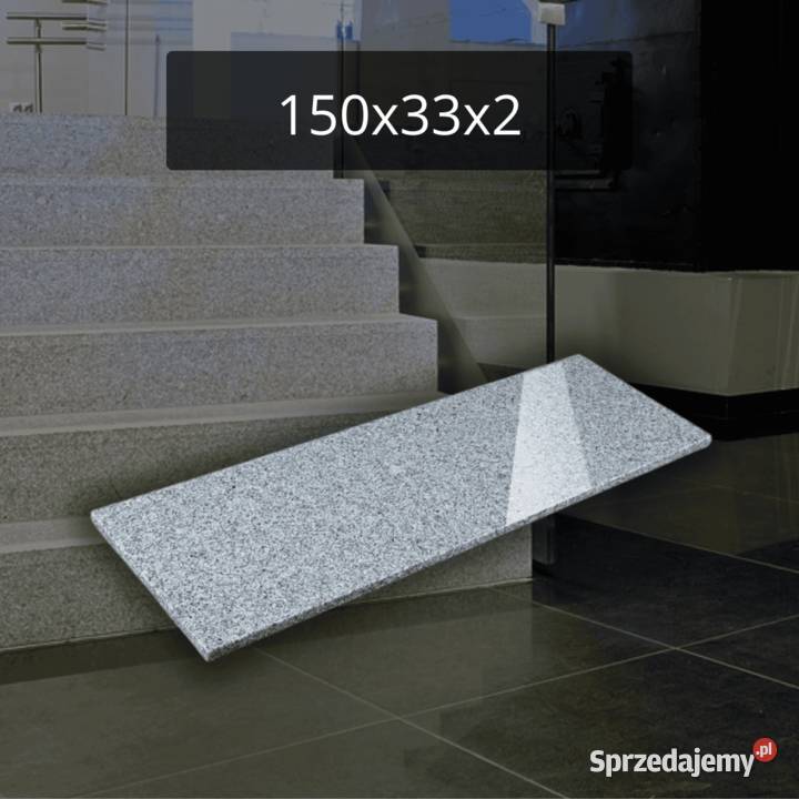 Parapet Stopnica granitowa szara polerowana G603 Tczew