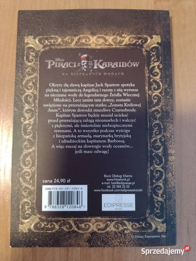 Piraci z Karaibów na nieznanych wodach książka Piła