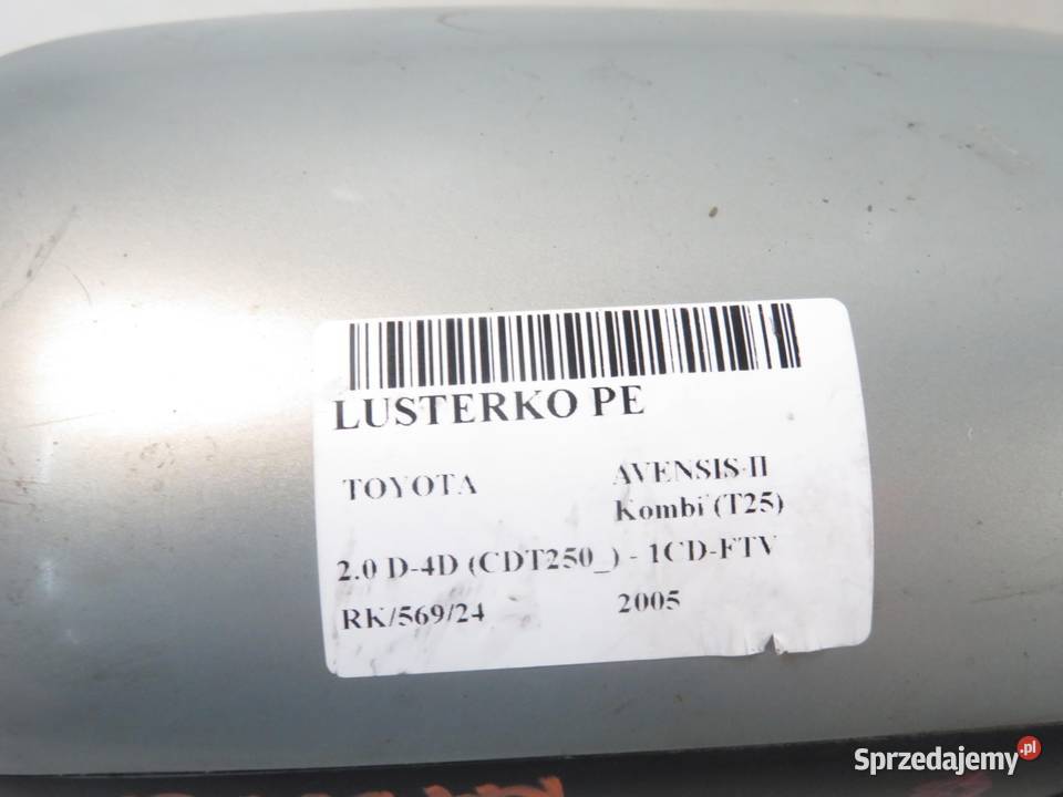 LUSTERKO PRAWE TOYOTA AVENSIS II T25 3 PIN sprzedam