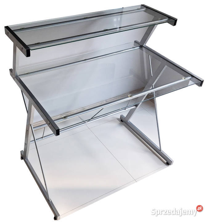 Biurko szklano metalowe Września sprzedam