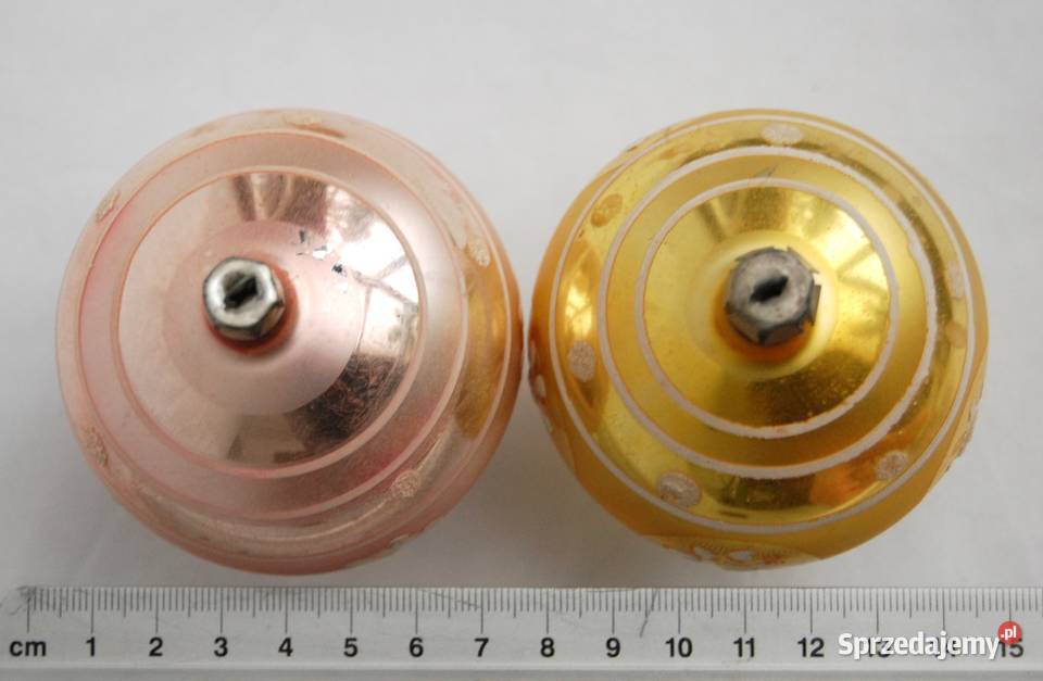 Stare bombki szklane 2 ręcznie malowane różowa Lublin