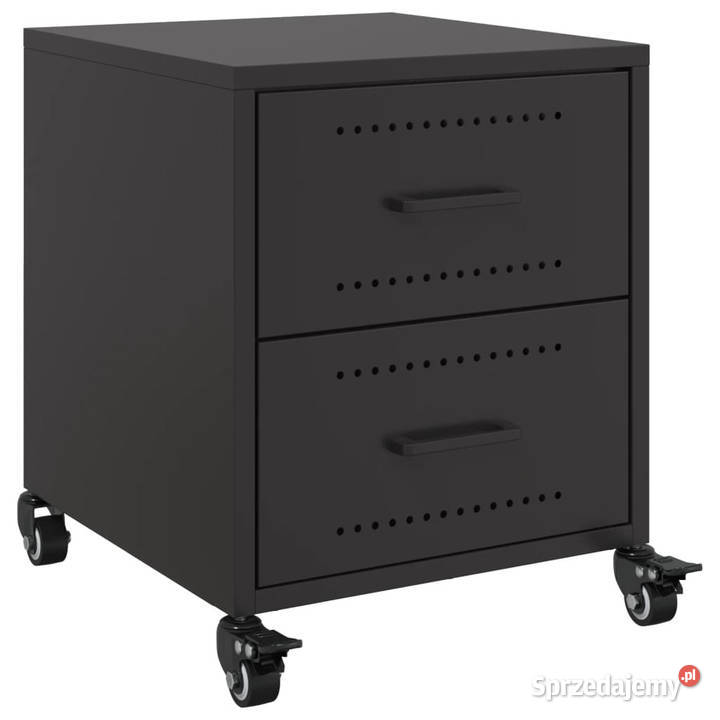 Szafka nocna czarna 36x39x435 stal WM846626 Warszawa sprzedam