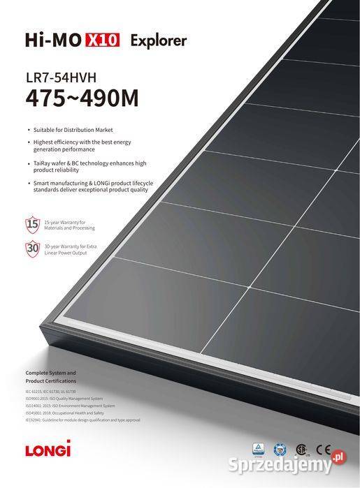 PALETA 36 LONGi Solar 480W LR754HVH480 HiMO X10