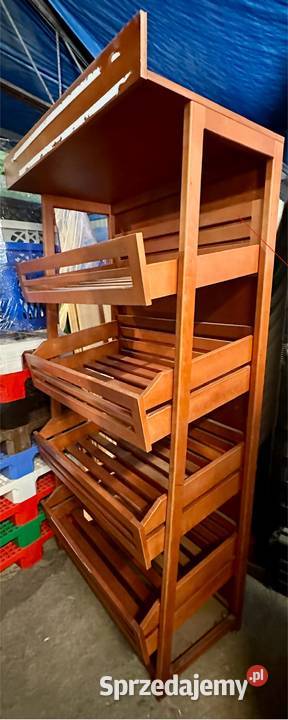 Regał sklepowy piekarniczy cukierniczy drewniany Warszawa